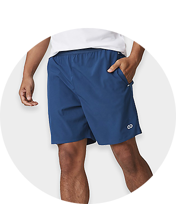 mens blue active gym shorts